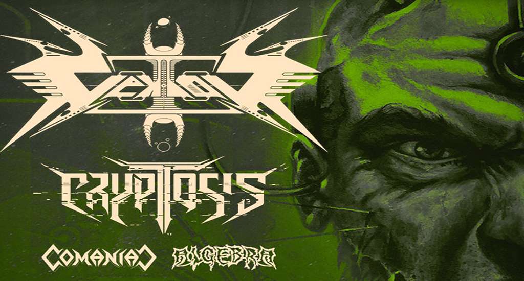 Velada de thrash y metal extremo con Vektor, Cryptosis, Comaniac y Algebra