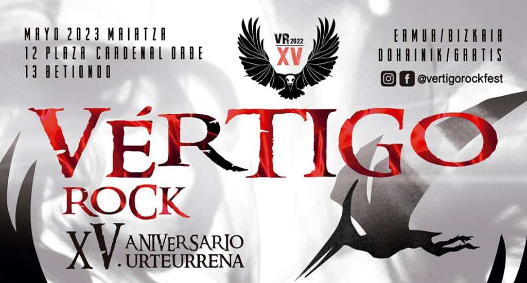 El Vértigo Rock Festival de Ermua desvela el cartel de su XV aniversario